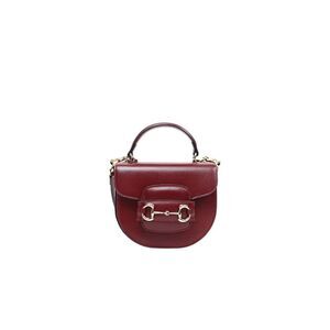 Mini Red Horsebit Top Handle Tote Bag